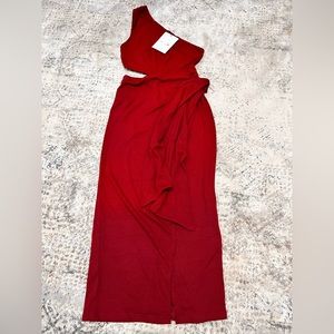Hello Molly midi deep red dress. Size XS. Never worn, brand new.